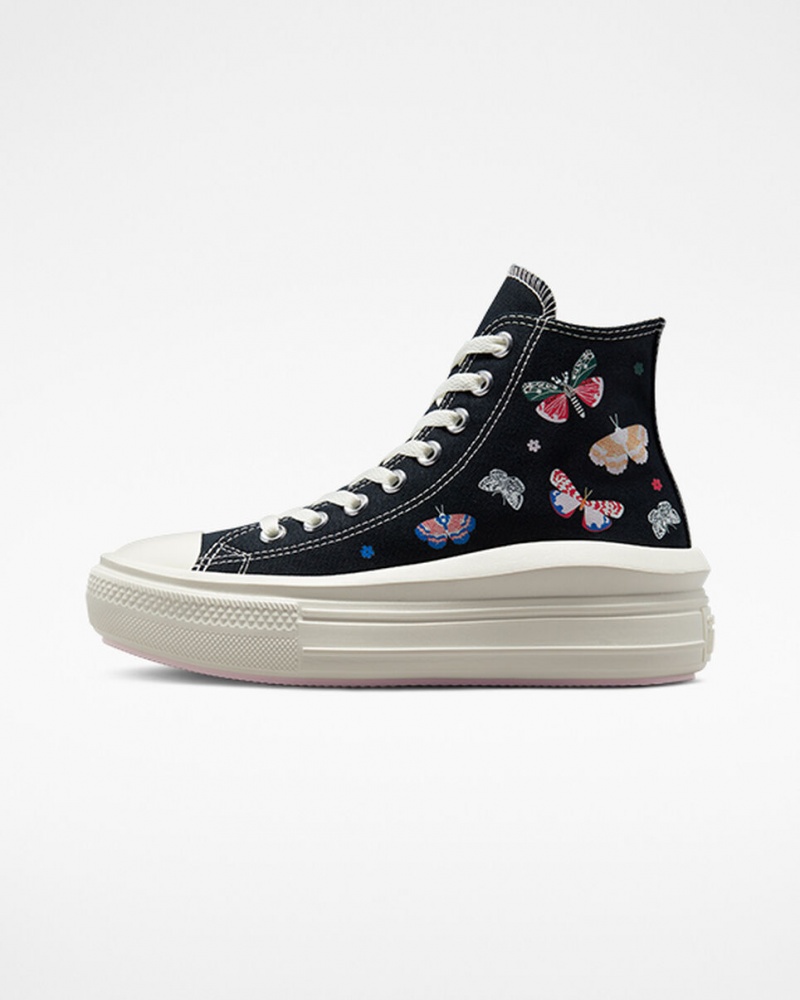 Converse Chuck Taylor All Star Move Plateforme Butterfly Wings Noir Rose | LU5378629