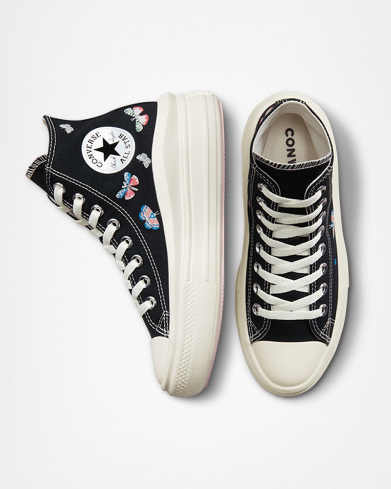 Converse Chuck Taylor All Star Move Plateforme Butterfly Wings Noir Rose | LU5378629