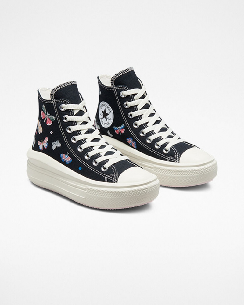 Converse Chuck Taylor All Star Move Plateforme Butterfly Wings Noir Rose | LU5378629