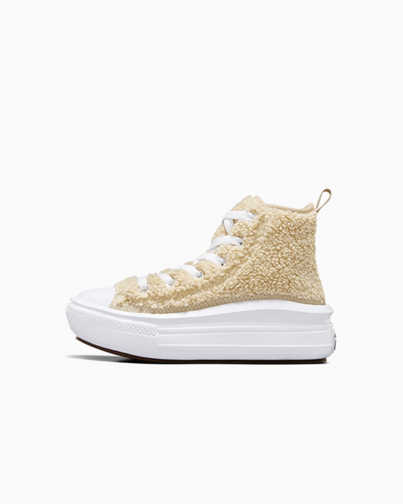 Converse Chuck Taylor All Star Move Plateforme Sherpa Blanche Noir | BU2387459