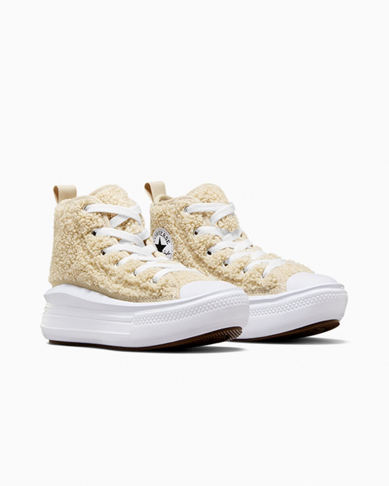 Converse Chuck Taylor All Star Move Plateforme Sherpa Blanche Noir | BU2387459