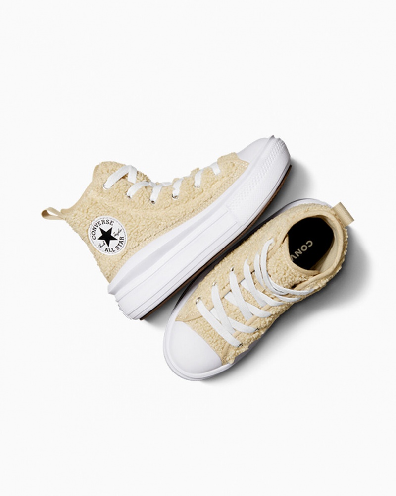 Converse Chuck Taylor All Star Move Plateforme Sherpa Blanche Noir | BU2387459