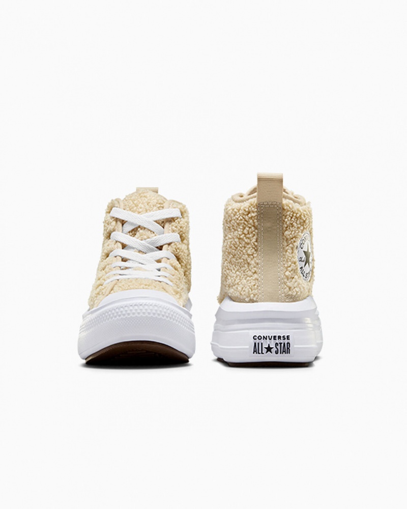 Converse Chuck Taylor All Star Move Plateforme Sherpa Blanche Noir | BU2387459