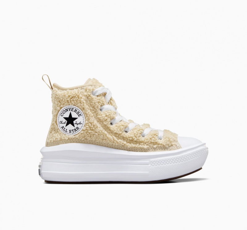 Converse Chuck Taylor All Star Move Plateforme Sherpa Blanche Noir | BU2387459