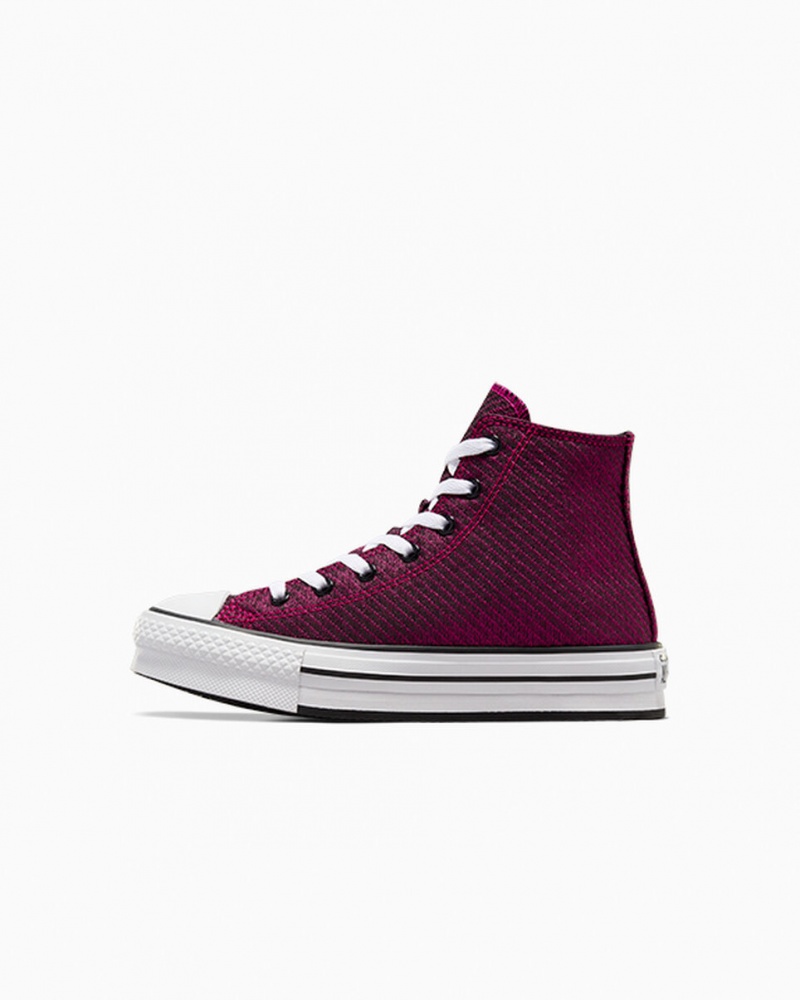 Converse Chuck Taylor All Star Plateforme Lift Sparkle Rose Blanche Noir | CF6539407