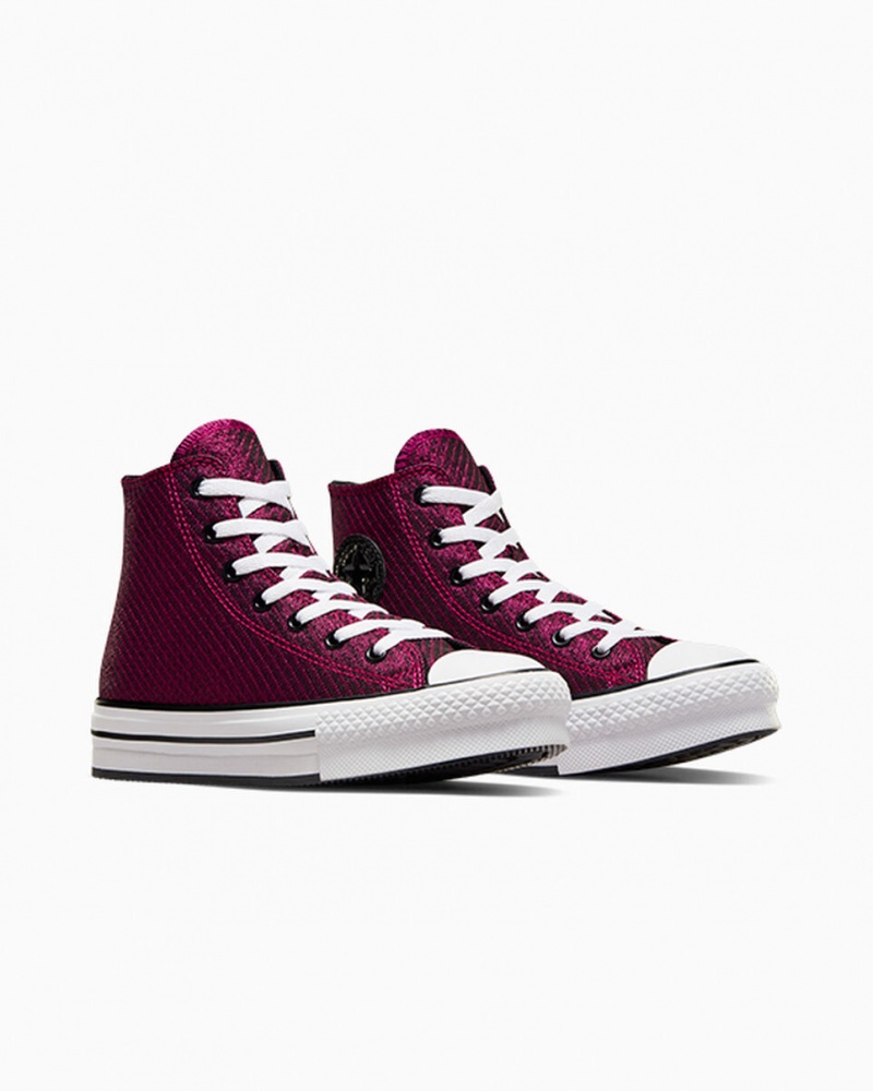 Converse Chuck Taylor All Star Plateforme Lift Sparkle Rose Blanche Noir | GX9682130