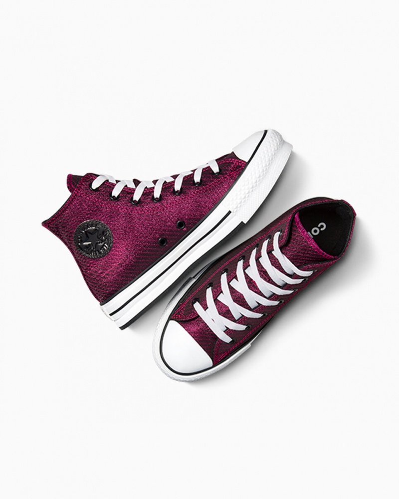 Converse Chuck Taylor All Star Plateforme Lift Sparkle Rose Blanche Noir | GX9682130