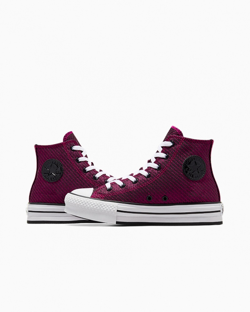 Converse Chuck Taylor All Star Plateforme Lift Sparkle Rose Blanche Noir | GX9682130