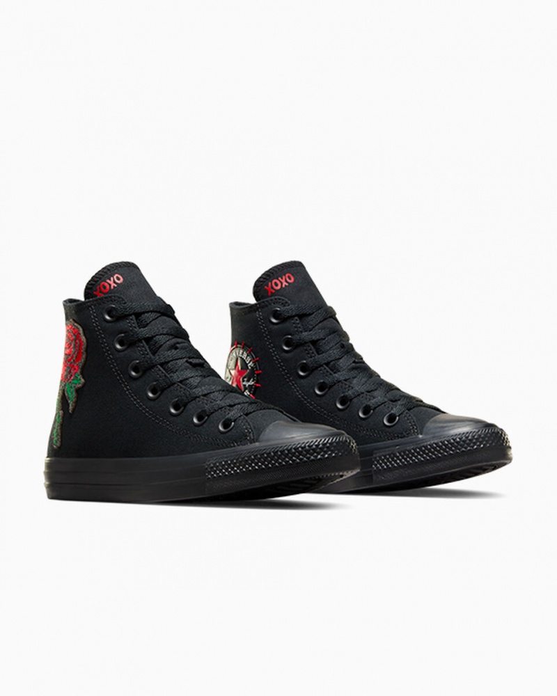 Converse Chuck Taylor All Star Rose Noir Rouge Vert | NO3915082