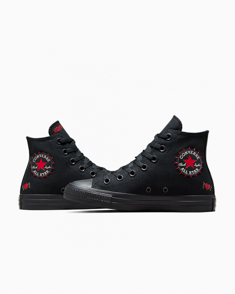 Converse Chuck Taylor All Star Rose Noir Rouge Vert | NO3915082