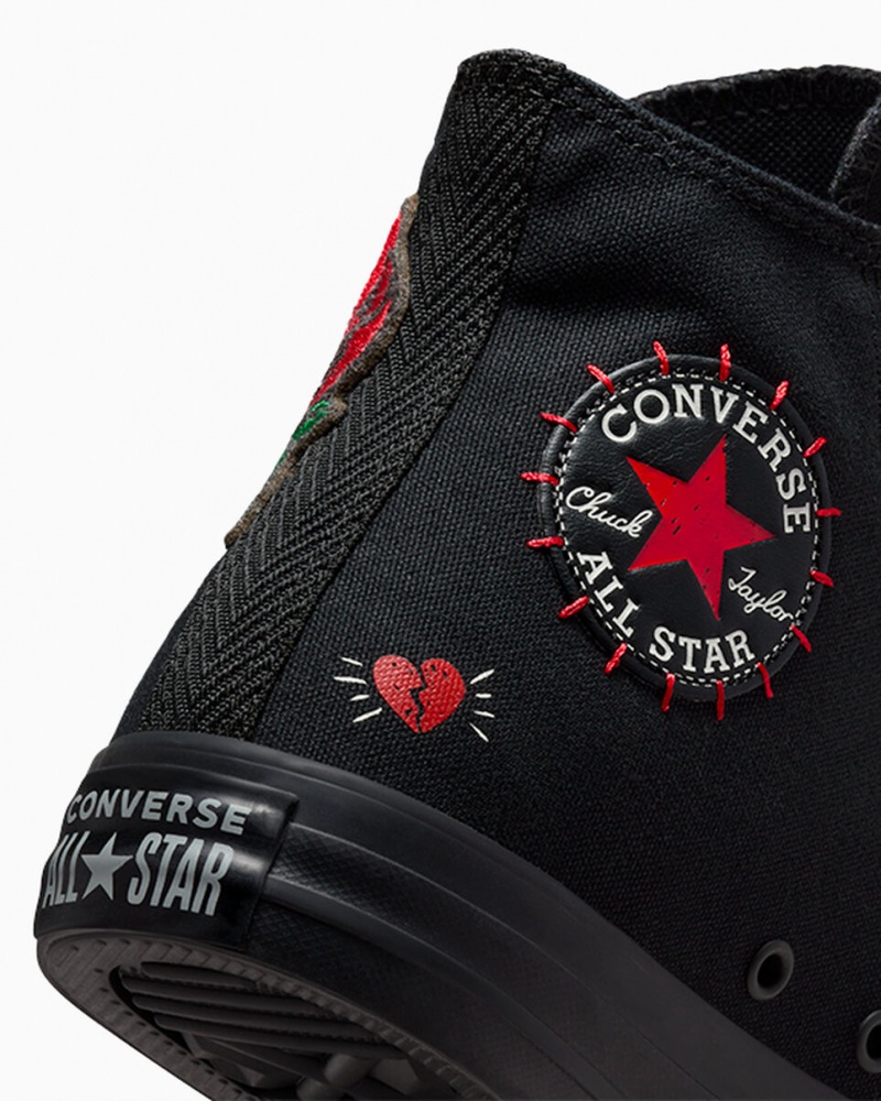 Converse Chuck Taylor All Star Rose Noir Rouge Vert | NO3915082