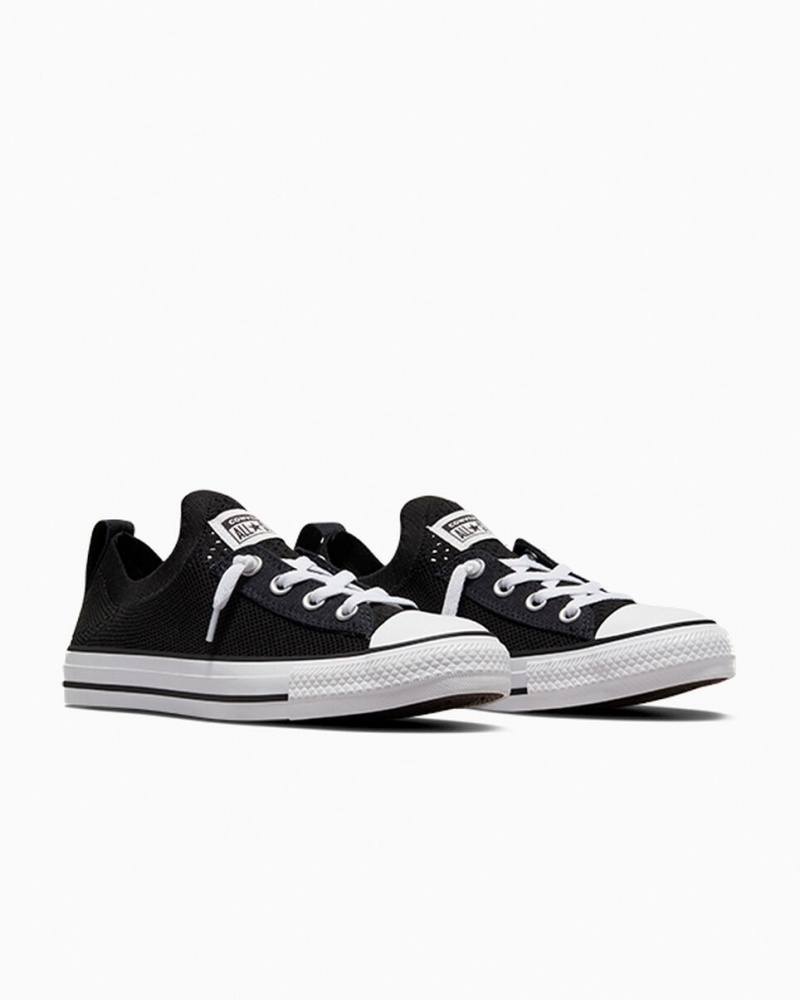 Converse Chuck Taylor All Star Shoreline Knit Slip Noir Blanche Noir | QR2851479