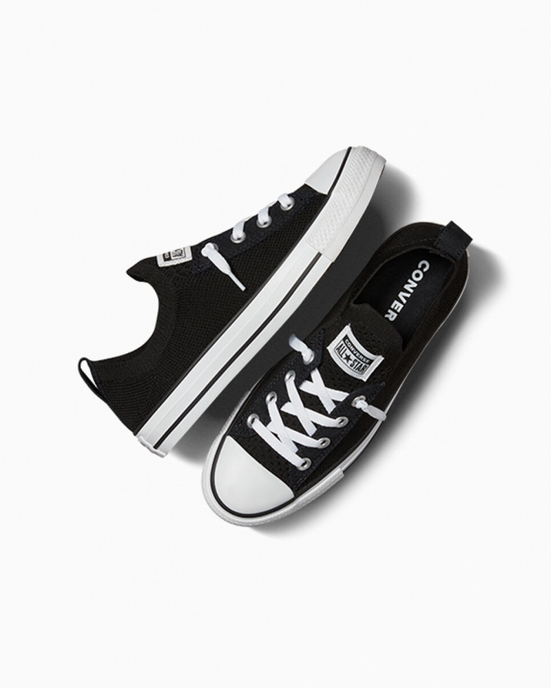 Converse Chuck Taylor All Star Shoreline Knit Slip Noir Blanche Noir | QR2851479