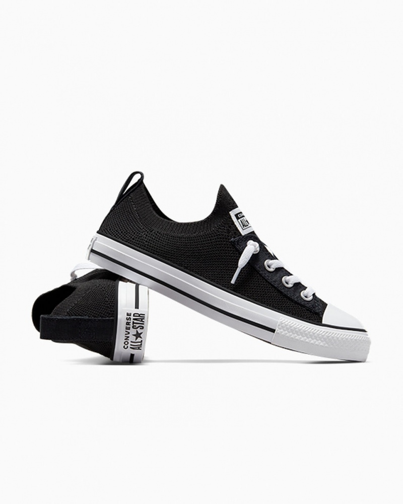 Converse Chuck Taylor All Star Shoreline Knit Slip Noir Blanche Noir | QR2851479