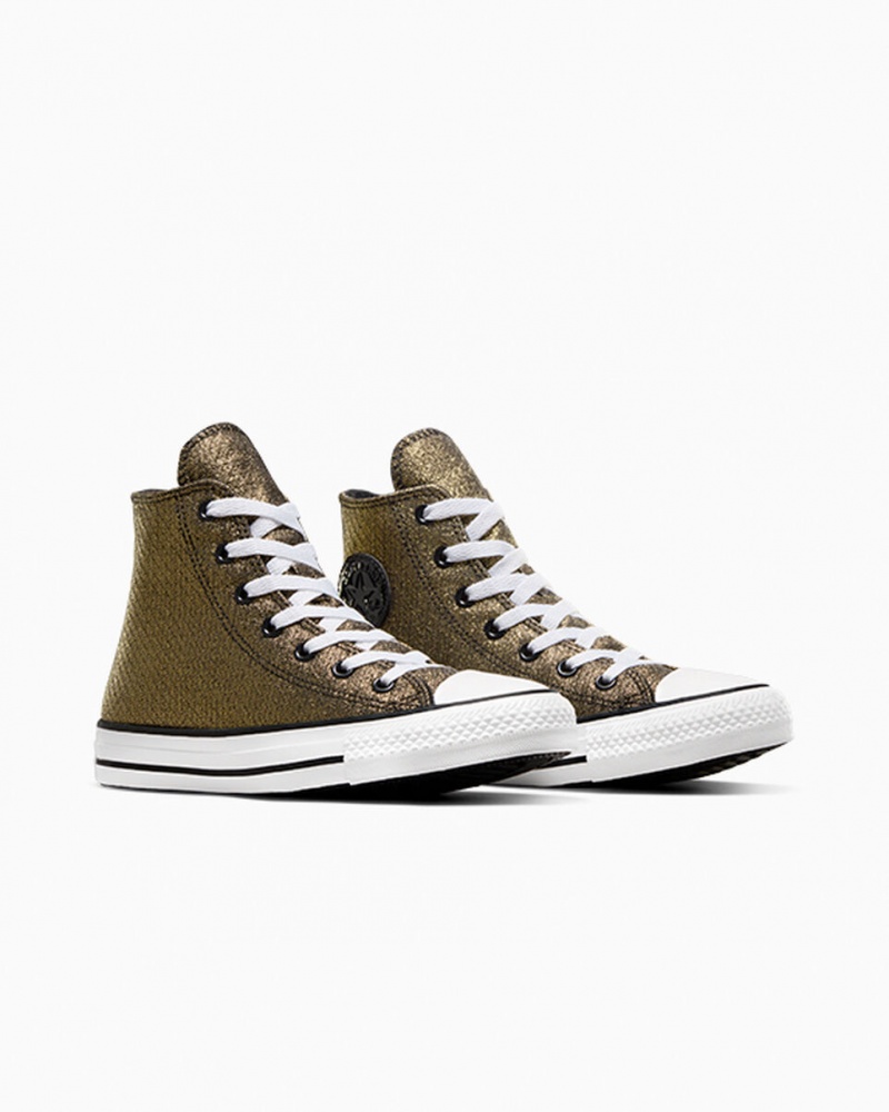 Converse Chuck Taylor All Star Sparkle Noir Doré Blanche | BP4367028