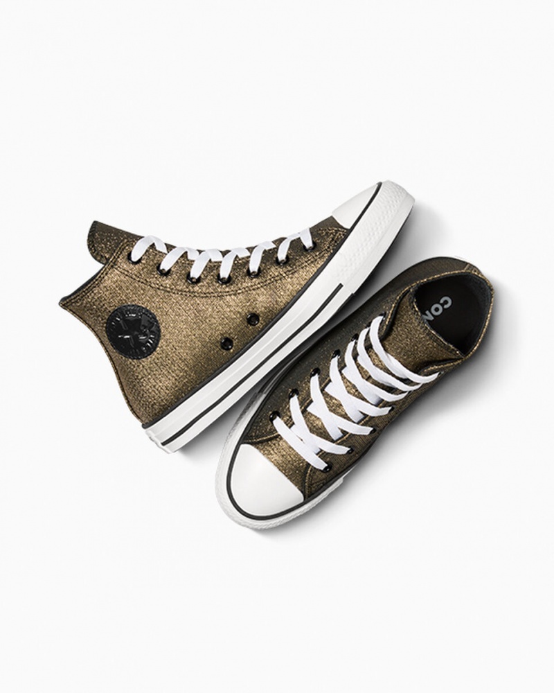 Converse Chuck Taylor All Star Sparkle Noir Doré Blanche | BP4367028