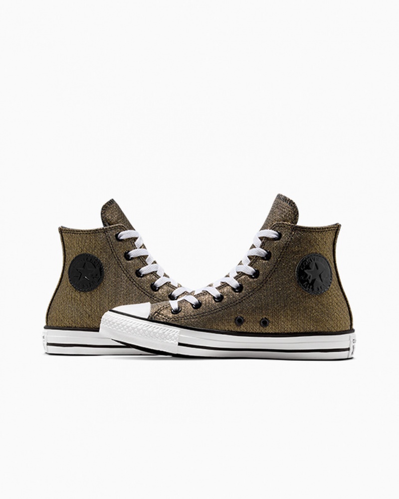 Converse Chuck Taylor All Star Sparkle Noir Doré Blanche | BP4367028