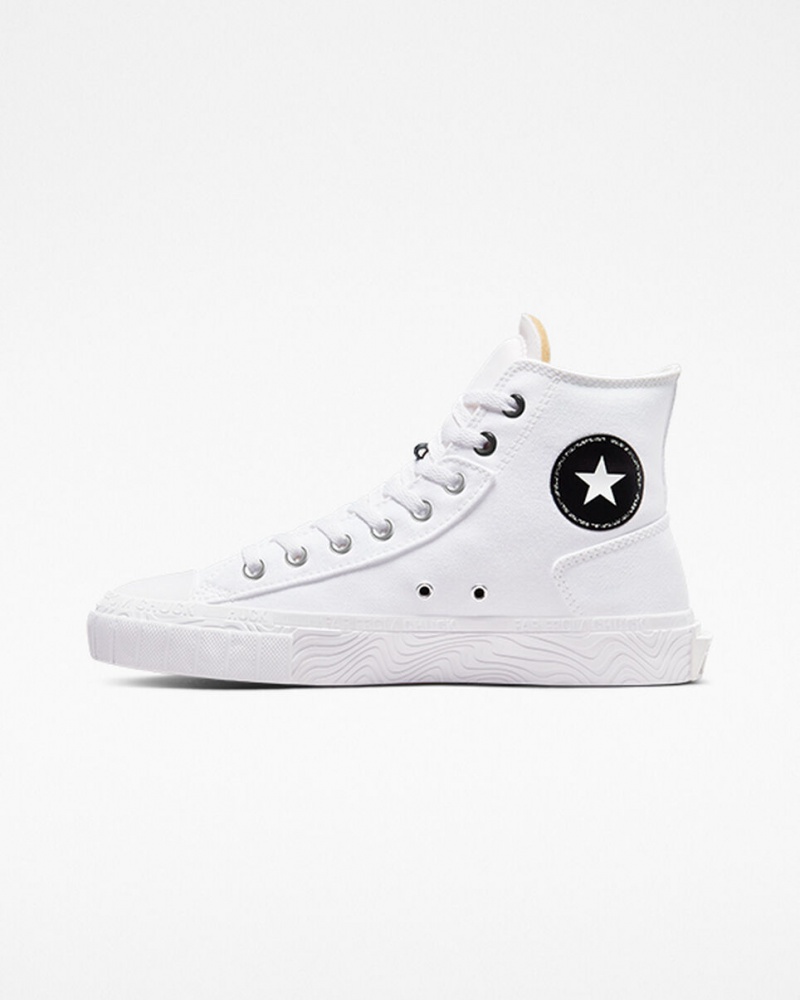 Converse Chuck Taylor Alt Star Tela Blanche Noir Blanche | ZF8972514