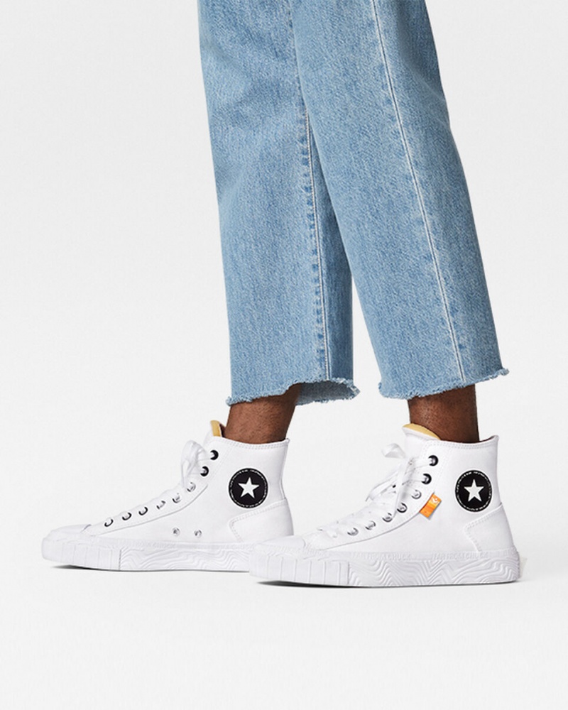 Converse Chuck Taylor Alt Star Tela Blanche Noir Blanche | ZF8972514