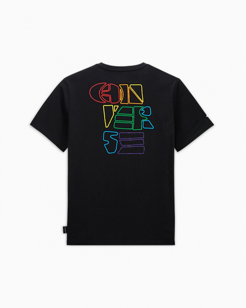 Converse Converse Go-To All Star Pride Deconstructed Graphique T-Shirt Noir | QM5478162