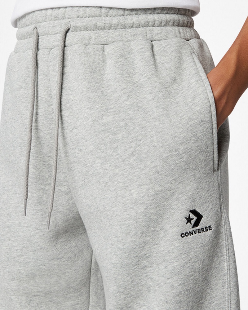 Converse Converse Go-To Embroidered Star Chevron Standard-Fit Fleece Sweatpant Grise | SJ7152843