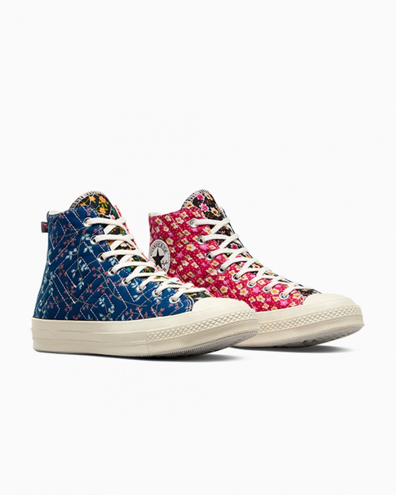 Converse Converse Upcycled Floral Chuck 70 Noir Rouge Bleu | CI0913867