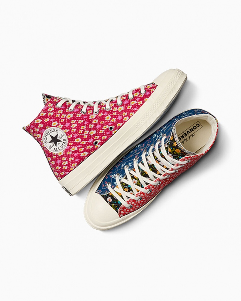 Converse Converse Upcycled Floral Chuck 70 Noir Rouge Bleu | CI0913867