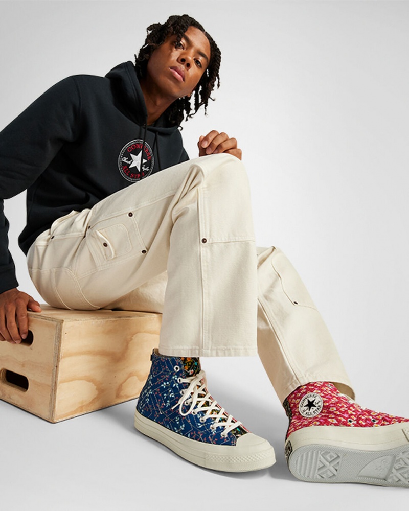 Converse Converse Upcycled Floral Chuck 70 Noir Rouge Bleu | CI0913867