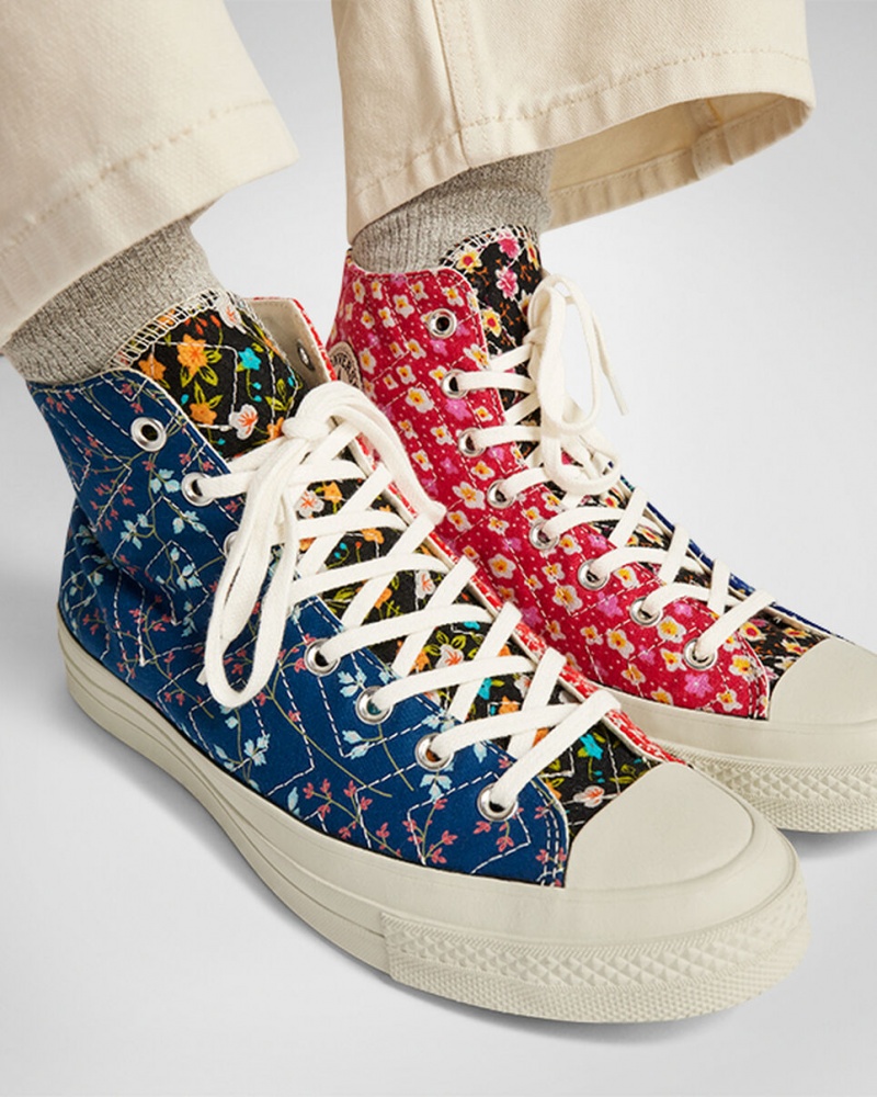 Converse Converse Upcycled Floral Chuck 70 Noir Rouge Bleu | CI0913867