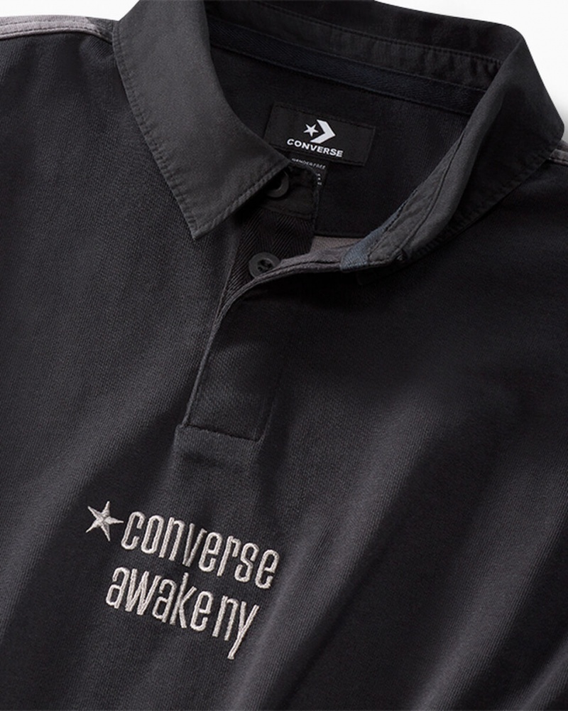 Converse Converse x Awake NY Rugby Shirt Noir | VE1098245