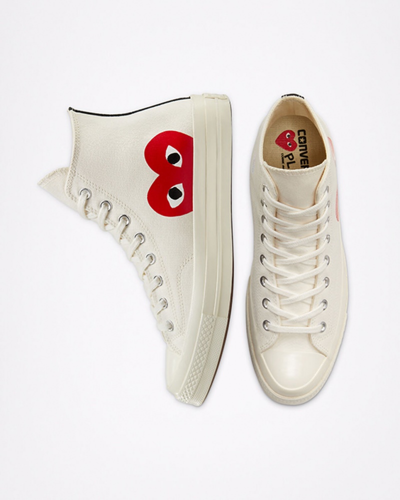 Converse Converse x Comme des Garçons PLAY Chuck 70 Blanche Rouge | ZV9750284