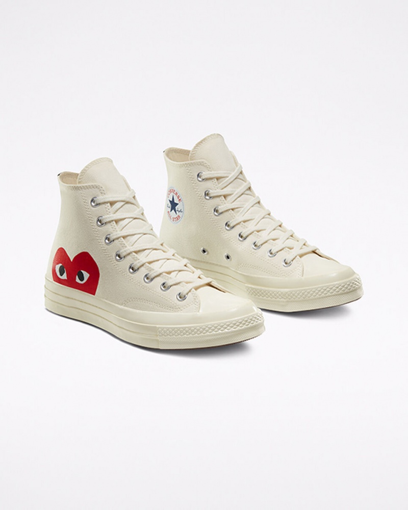 Converse Converse x Comme des Garçons PLAY Chuck 70 Blanche Rouge | ZV9750284