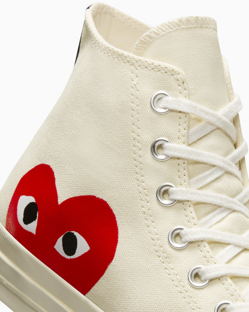 Converse Converse x Comme des Garçons PLAY Chuck 70 Blanche Rouge | ZV9750284