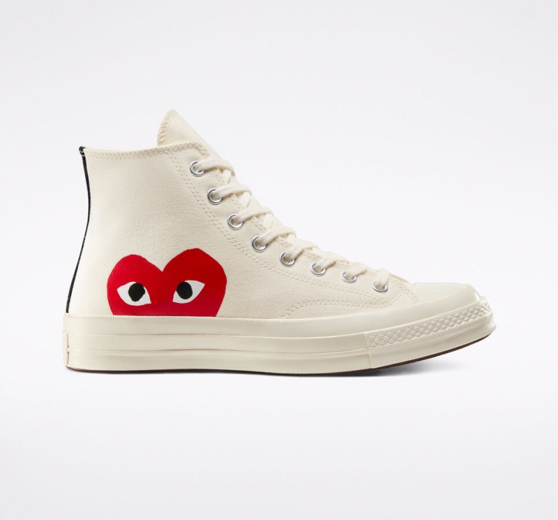 Converse Converse x Comme des Garçons PLAY Chuck 70 Blanche Rouge | ZV9750284