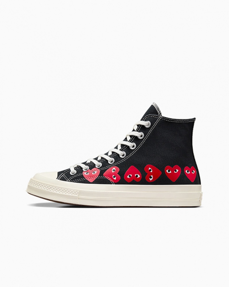 Converse Converse x Comme des Garçons PLAY Chuck 70 Multi Heart Noir Rouge | RJ5039726