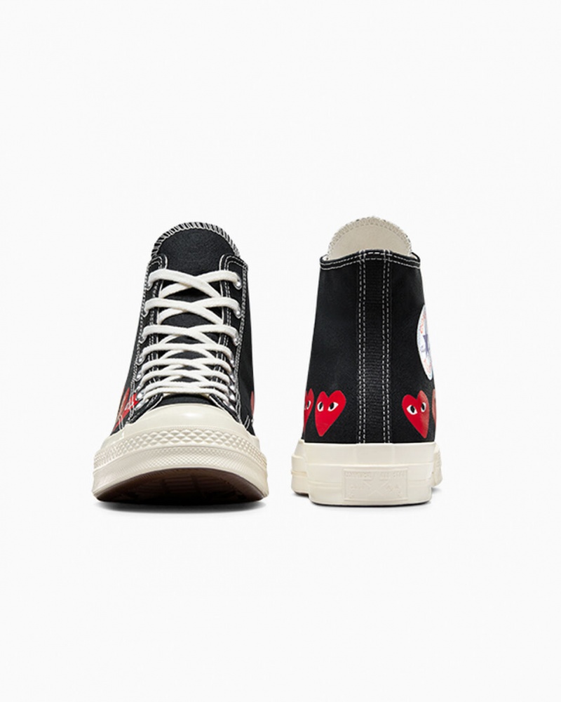 Converse Converse x Comme des Garçons PLAY Chuck 70 Multi Heart Noir Rouge | RJ5039726