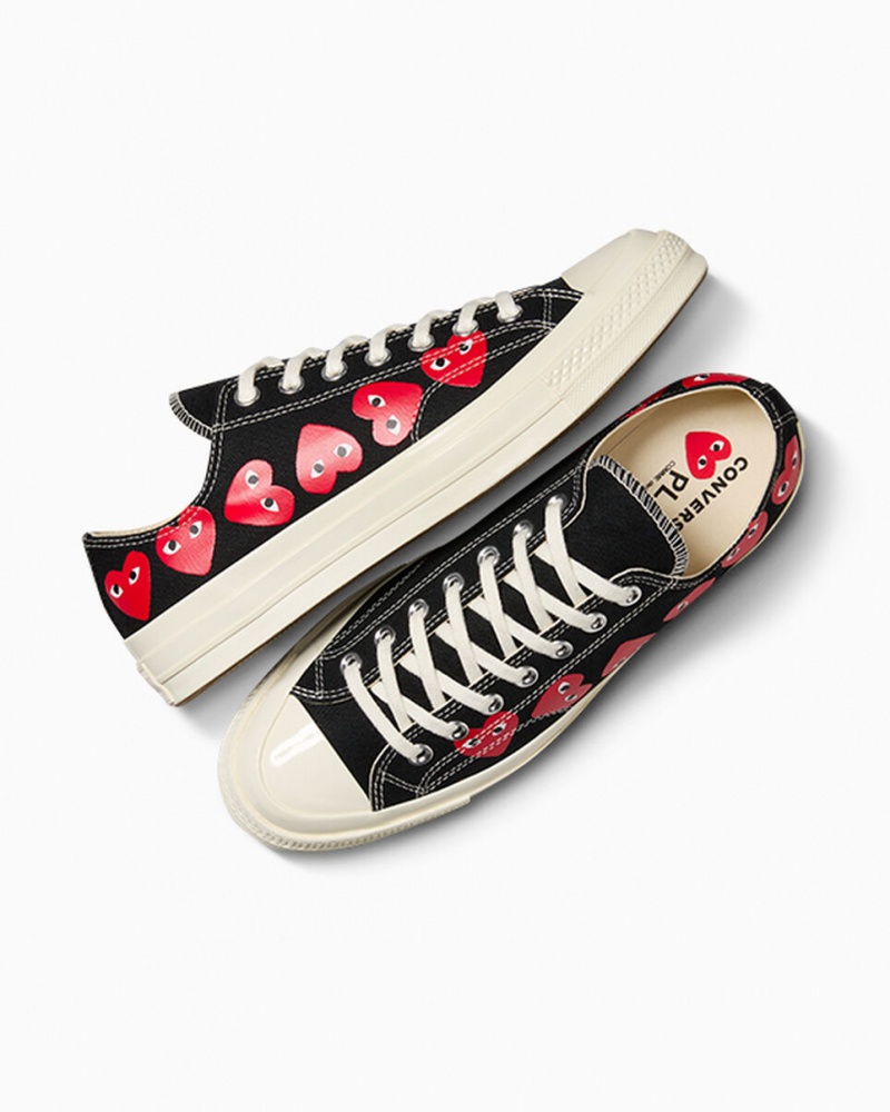 Converse Converse x Comme des Garçons PLAY Chuck 70 Multi Heart Noir Rouge | PJ3520468