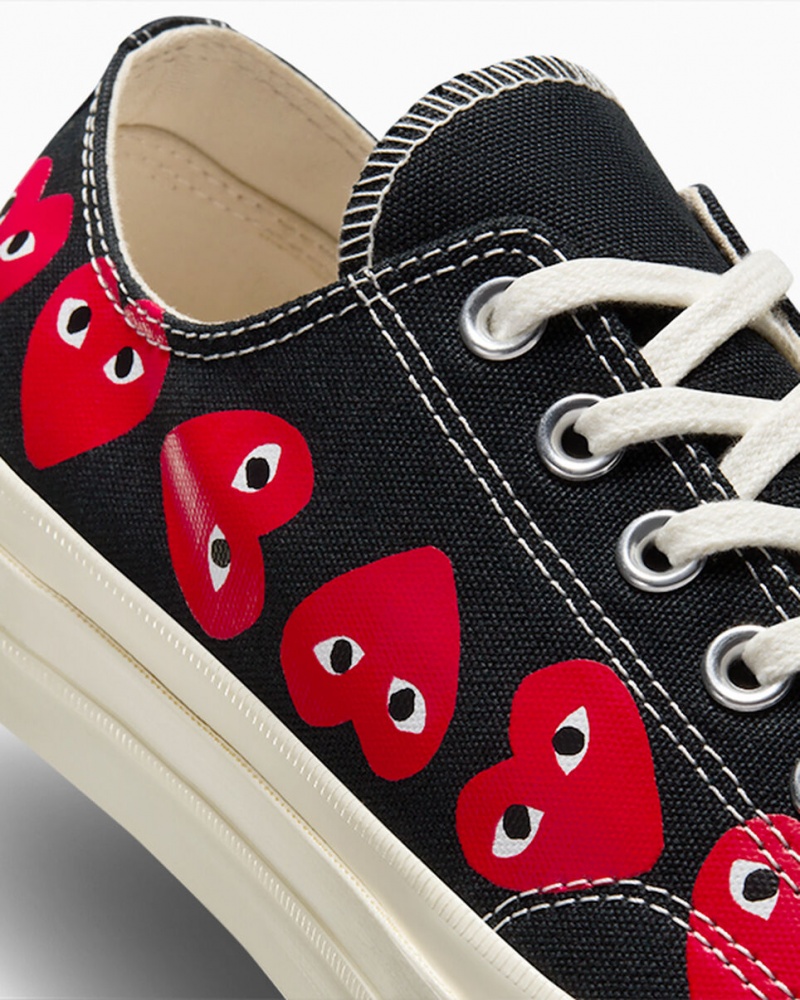 Converse Converse x Comme des Garçons PLAY Chuck 70 Multi Heart Noir Rouge | PJ3520468