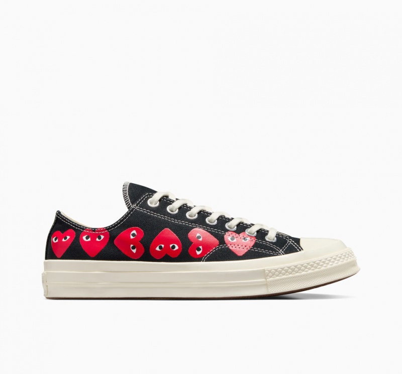 Converse Converse x Comme des Garçons PLAY Chuck 70 Multi Heart Noir Rouge | PJ3520468