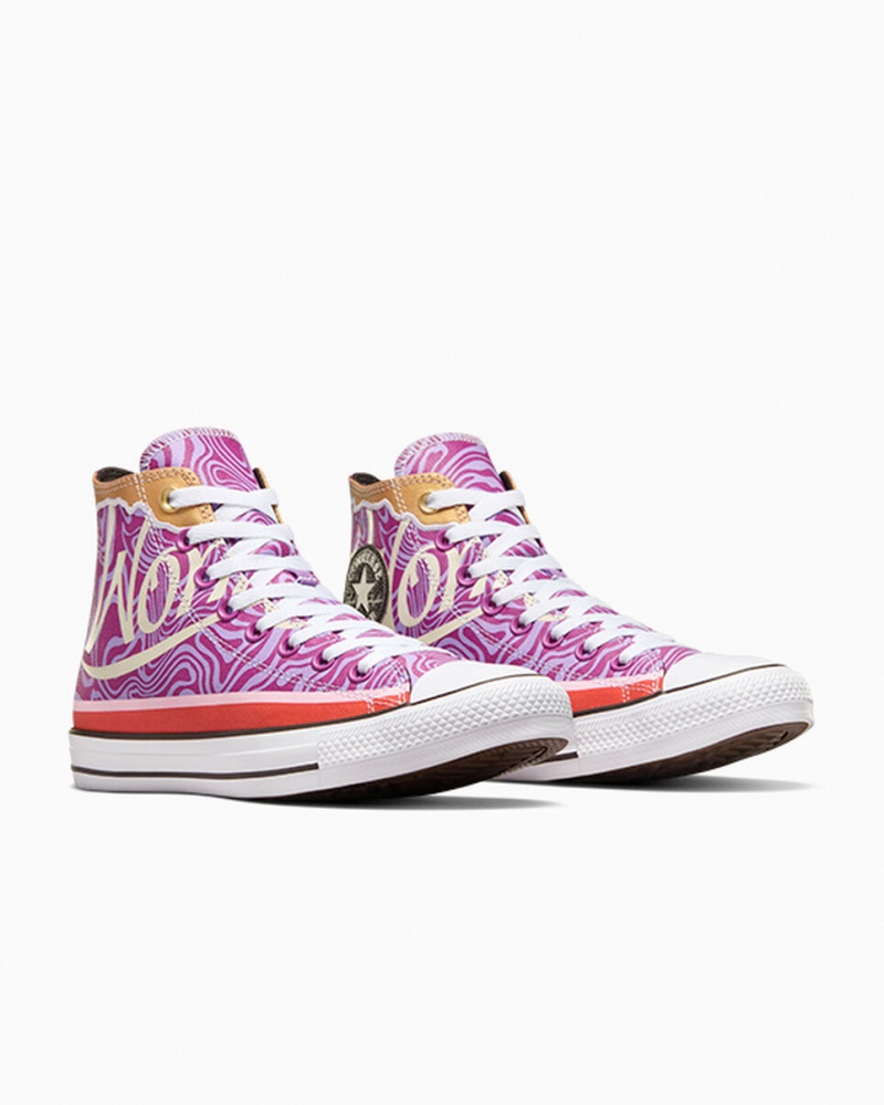 Converse Converse x Wonka Chuck Taylor All Star Swirl Violette Blanche Noir | WG9821756