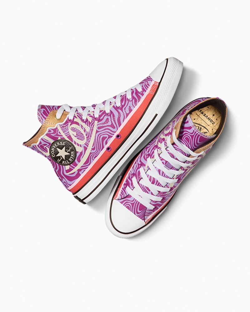 Converse Converse x Wonka Chuck Taylor All Star Swirl Violette Blanche Noir | WG9821756