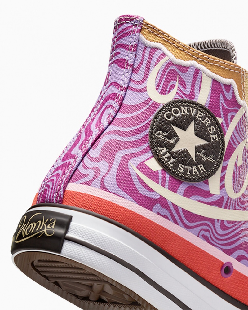 Converse Converse x Wonka Chuck Taylor All Star Swirl Violette Blanche Noir | WG9821756