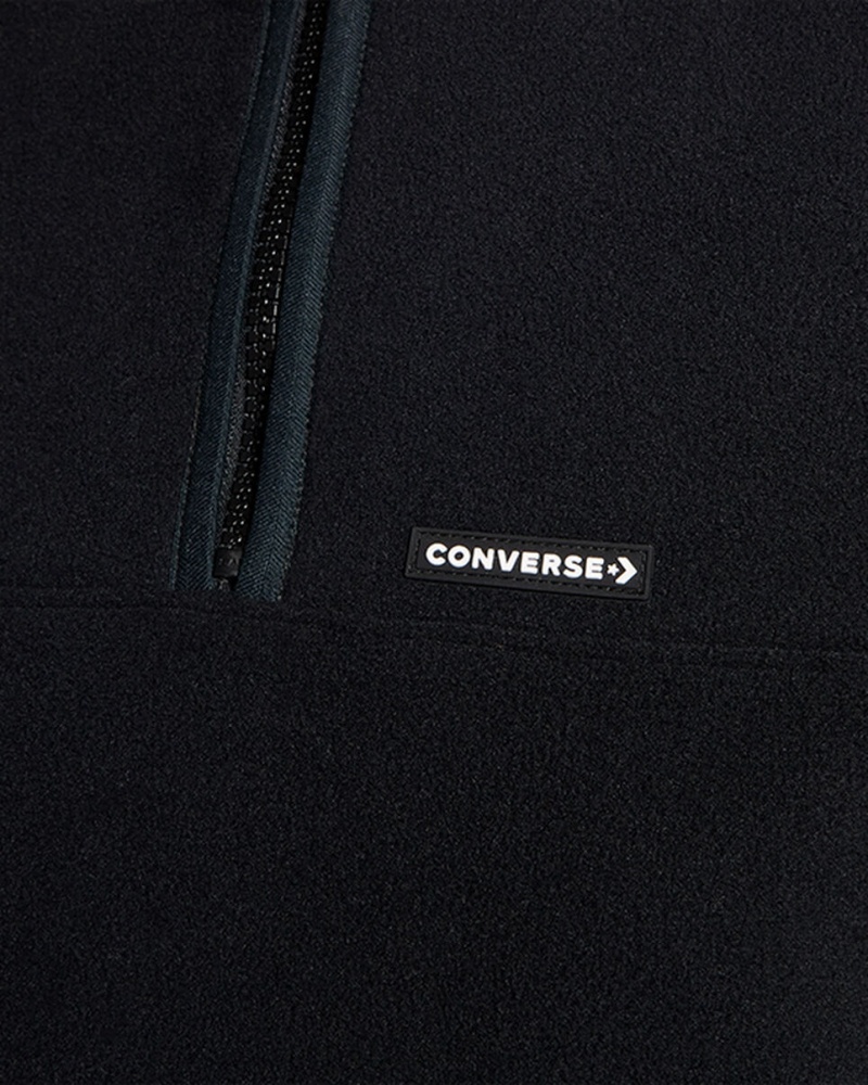 Converse Counter Climate Polar Fleece Half-Zip Popover Noir | UO0415382