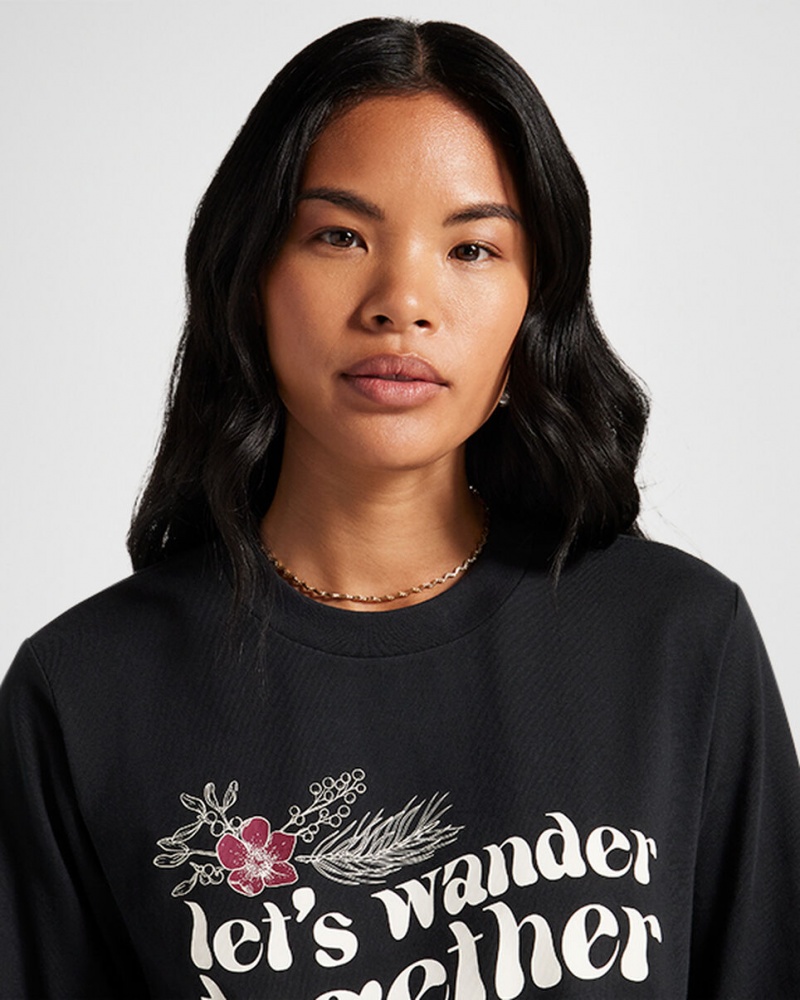 Converse Let's Wander Together Long Sleeve T-Shirt Noir | ES2184693