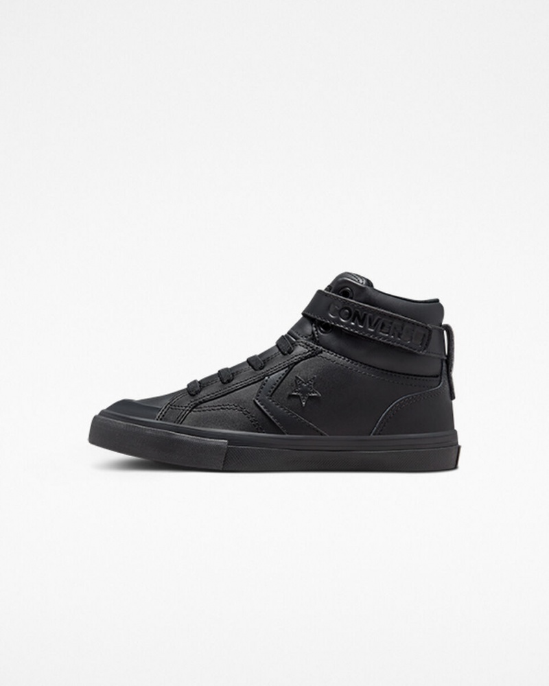 Converse Pro Blaze Brides Cuir Noir Noir Noir | QT9025634