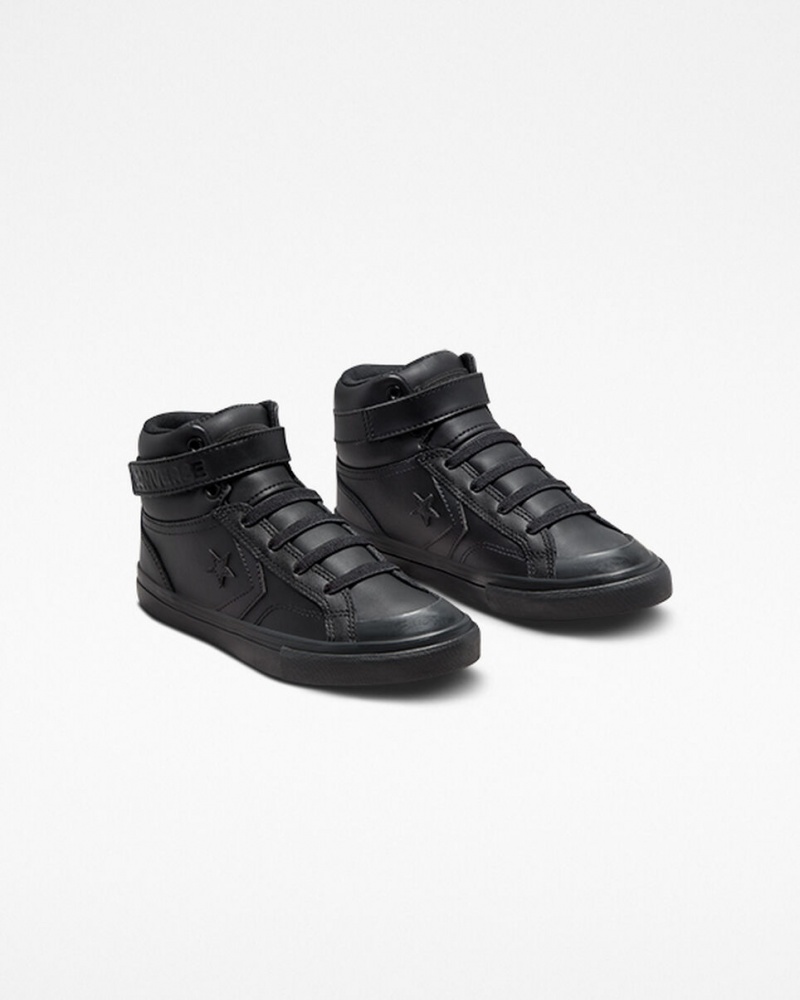 Converse Pro Blaze Brides Cuir Noir Noir Noir | QT9025634