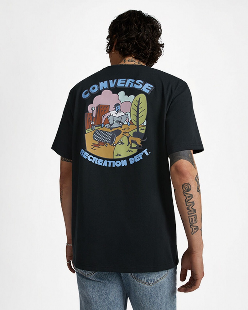 Converse Recreation Department Graphique T-Shirt Noir | WN3821065