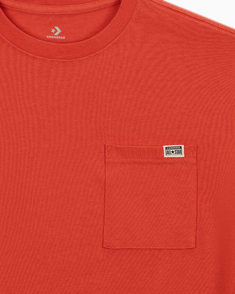 Converse Relaxed Chest Pocket T-Shirt Nomadic Rust | SZ6270451