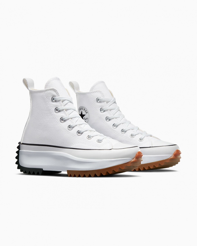 Converse Run Star Hike Plateforme Blanche Noir | DO4358712