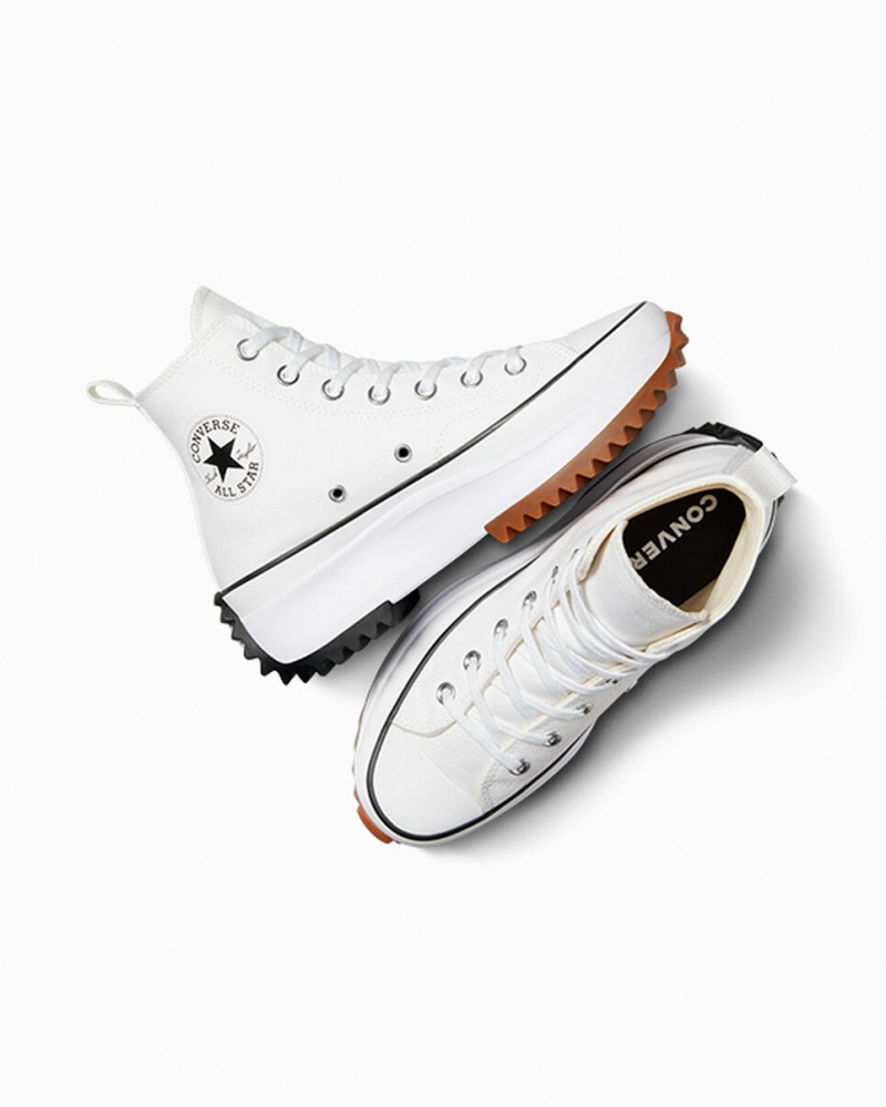 Converse Run Star Hike Plateforme Blanche Noir | DO4358712